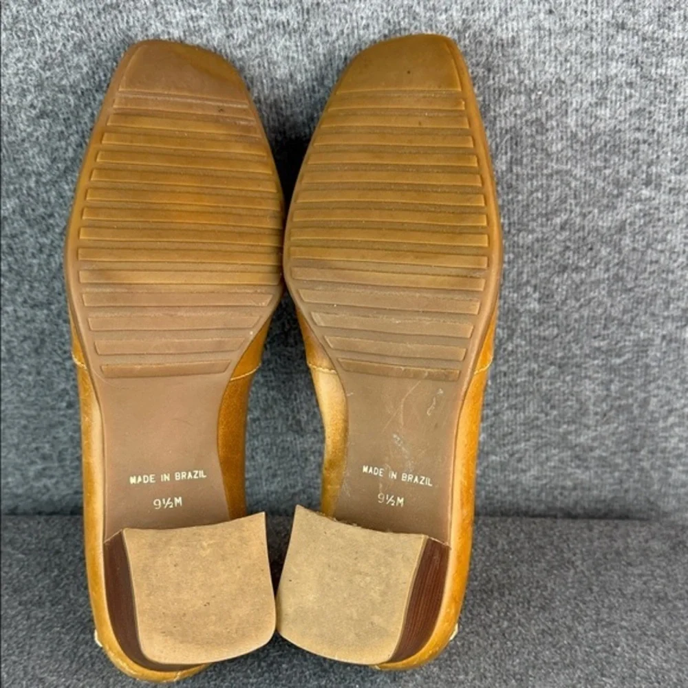 Vintage Made in Brazil Distressed Block Heel Leather Shoes 9.5M‎